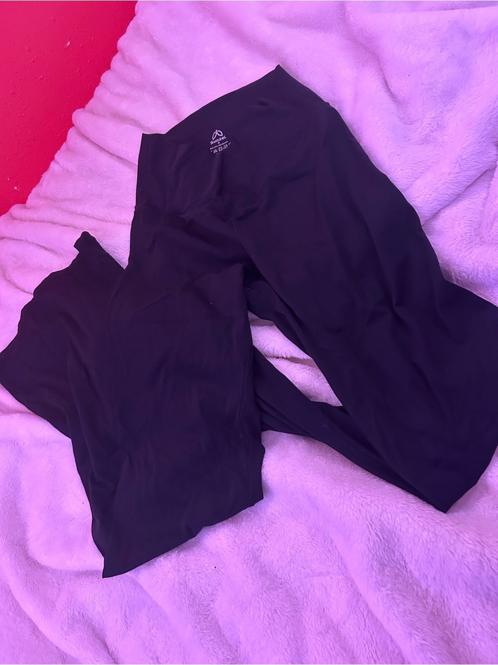 Black Athletic flare Leggings - Cozy Stretch